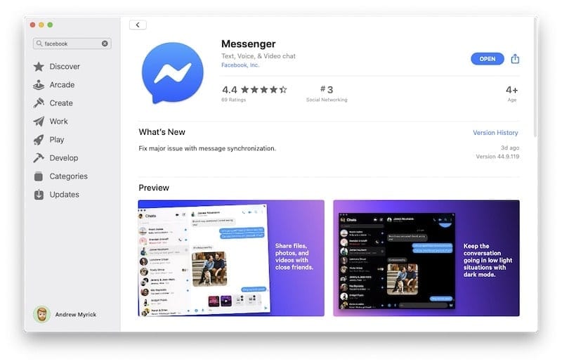 send images through messenger on mac